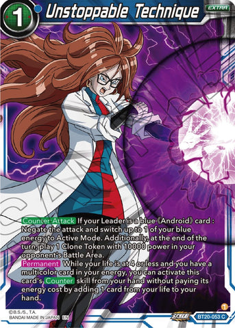 Unstoppable Technique (BT20-053) [Power Absorbed]