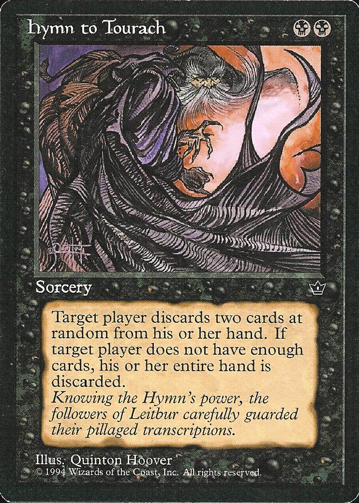 Hymn to Tourach (Hoover) (Fallen Empires) Heavy Play