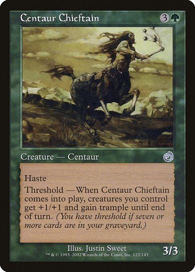 Centaur Chieftain (Torment) Light Play Foil - Nick Nack's Full Frontal Attack