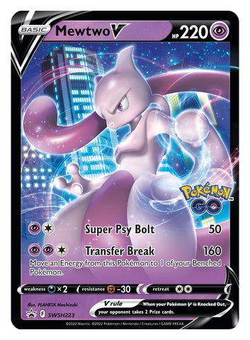 Mewtwo V (SWSH223) [Espada y escudo: Black Star Promos] 