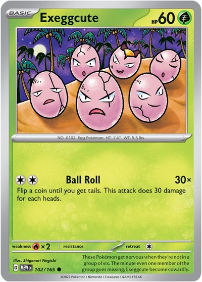 Exeggcute (Scarlet and Violet: 151) Near Mint Reverse Holofoil