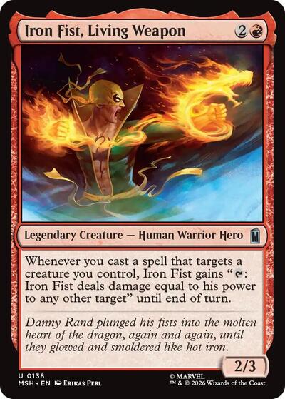 Iron Fist, Living Weapon (Marvel Super Heroes) Near Mint Foil - Nick Nack's Full Frontal Attack