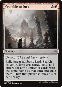 Crumble to Dust (Battle for Zendikar) Near Mint - Nick Nack's Full Frontal Attack