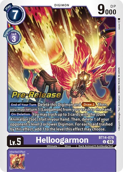 Helloogarmon (Blast Ace Pre-Release Cards) Near Mint Foil