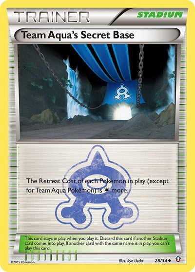 Team Aqua's Secret Base (Double Crisis) Near Mint Reverse Holofoil