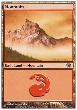 Mountain (346) (8th Edition) Near Mint - Nick Nack's Full Frontal Attack