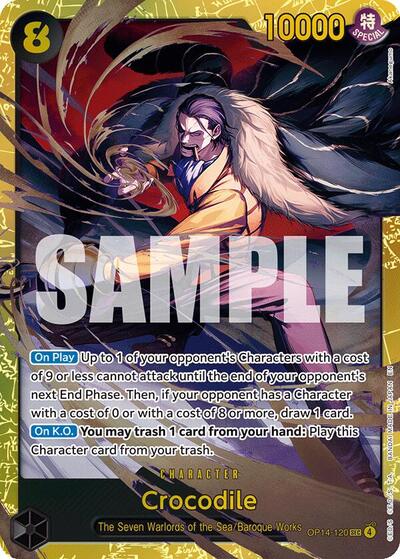 Crocodile OP14-120 (The Azure Sea's Seven) Near Mint Foil