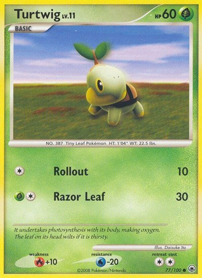 Turtwig (77) (Majestic Dawn) Light Play