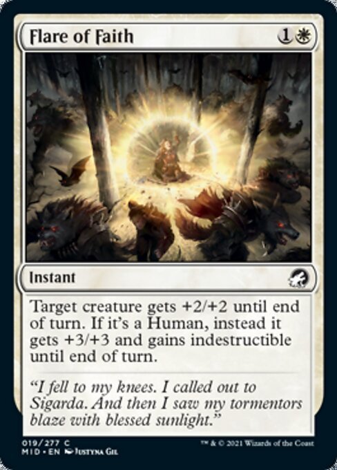 Flare of Faith (Innistrad: Midnight Hunt) Near Mint - Nick Nack's Full Frontal Attack