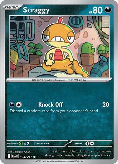 Scraggy (ME: Ascended Heroes) Near Mint - Nick Nack's Full Frontal Attack