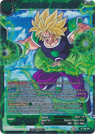 Énergie écrasante Broly (Série 7 Super Dash Pack) (P-136) [Cartes de promotion] 