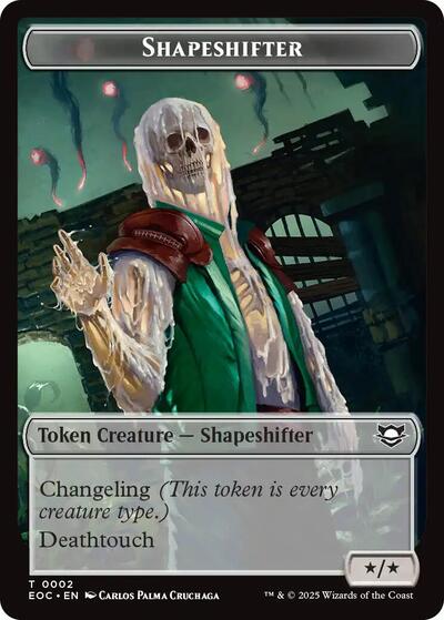 Shapeshifter / Golem (0013) Double - Sided Token (Commander: Edge of Eternities) Near Mint Foil - Nick Nack's Full Frontal Attack