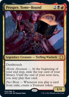 Prosper, Tome-Bound (Display Commander) - Thick Stock (Commander: Adventures in the Forgotten Realms) Near Mint Foil