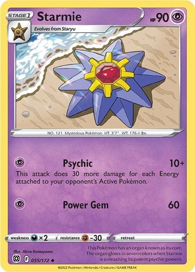 Starmie (SWSH09: Brilliant Stars) Near Mint - Nick Nack's Full Frontal Attack