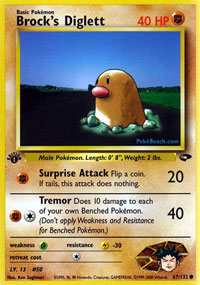 Brock's Diglett (Gym Challenge) Light Play 1st Edition