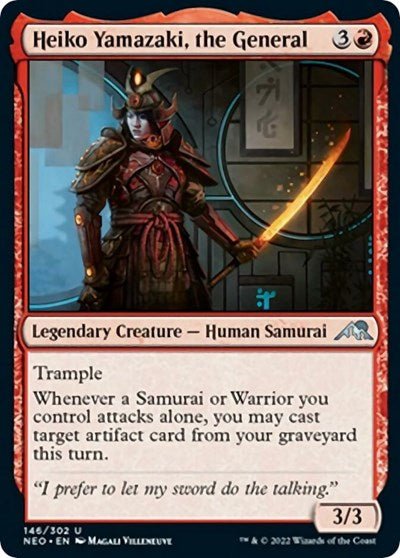 Heiko Yamazaki, the General (Kamigawa: Neon Dynasty) Near Mint - Nick Nack's Full Frontal Attack