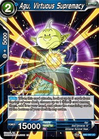 Agu, Virtuous Supremacy (Divine Multiverse Draft Tournament) (DB2-060) [Cartes de promotion de tournoi] 