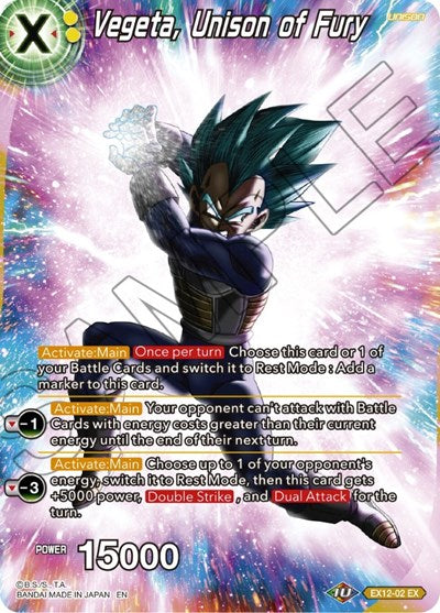 Vegeta, Unison of Fury (Theme Selection: History of Vegeta) Near Mint Foil