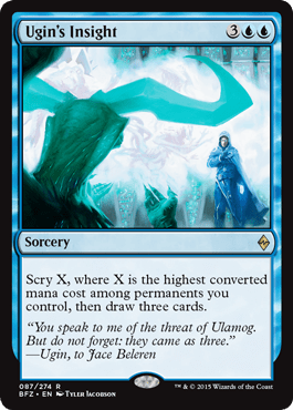 Ugin's Insight (Battle for Zendikar) Near Mint - Nick Nack's Full Frontal Attack
