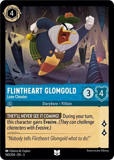 Flintheart Glomgold - Lone Cheater (Into the Inklands) Near Mint - Nick Nack's Full Frontal Attack