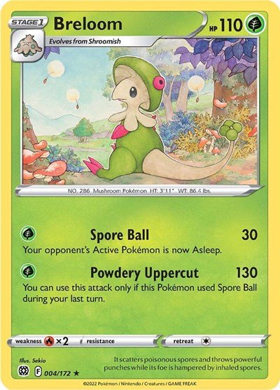 Breloom (SWSH09: Brilliant Stars) Near Mint - Nick Nack's Full Frontal Attack