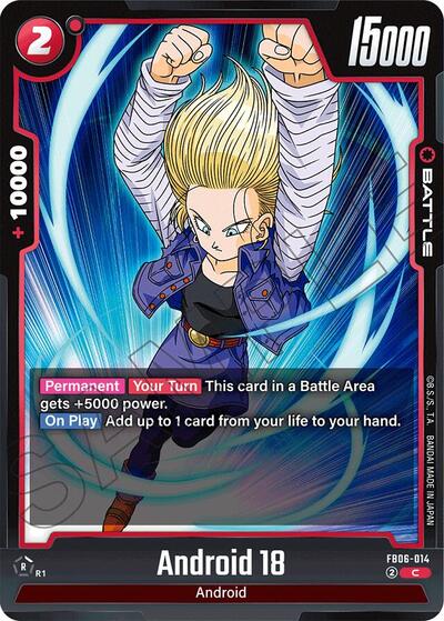 Android 18 FB06 - 014 (Rivals Clash) Near Mint - Nick Nack's Full Frontal Attack