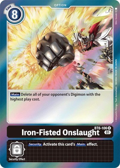 Iron-Fisted Onslaught (Double Diamond) Near Mint Foil - Nick Nack's Full Frontal Attack