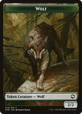 Wolf // Boo Double-face Token [Donjons &amp; Dragons : Aventures dans les Royaumes Oubliés Jetons] 