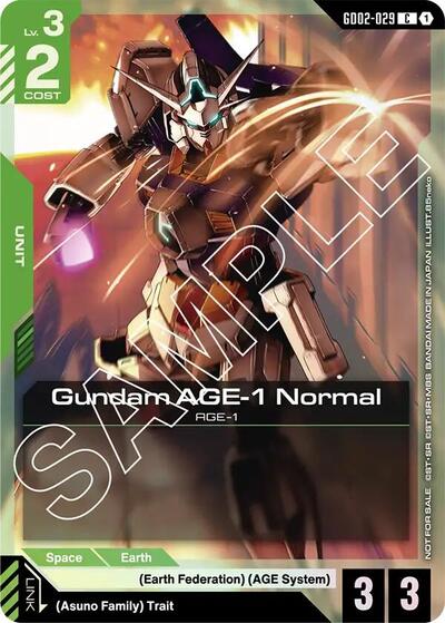 Gundam AGE - 1 Normal (Store Tournament Participant Pack 02) (Gundam Promotional Cards) Near Mint Holofoil - Nick Nack's Full Frontal Attack