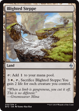 Blighted Steppe (Battle for Zendikar) Near Mint - Nick Nack's Full Frontal Attack