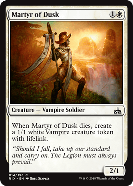 Martyr of Dusk (Rivals of Ixalan) Near Mint - Nick Nack's Full Frontal Attack