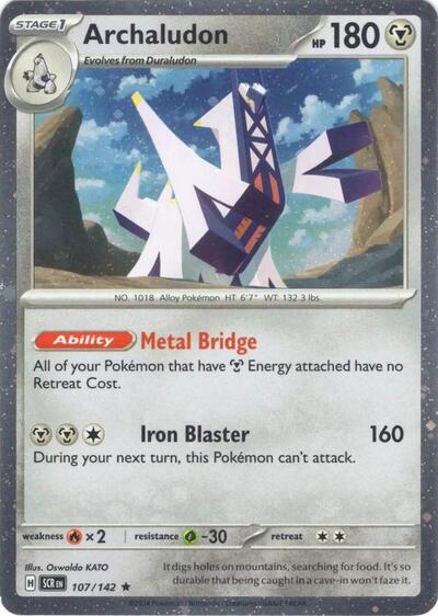 Archaludon - 107/142 (Cosmos Holo) (Miscellaneous Cards & Products) Near Mint - Nick Nack's Full Frontal Attack