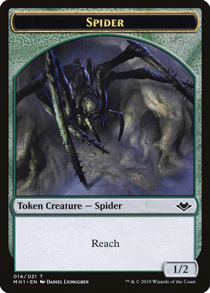 Soldado (004) // Araña (014) Token de doble cara [Tokens de Modern Horizons] 