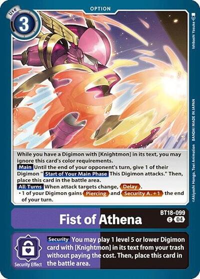 Fist of Athena (Release Special Booster 2.0) Damaged / Poor