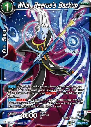 Whis, Beerus's Backup (BT16-039) [Realm of the Gods]