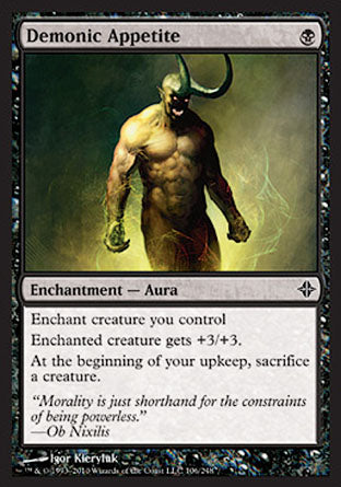 Demonic Appetite (Rise of the Eldrazi) Light Play