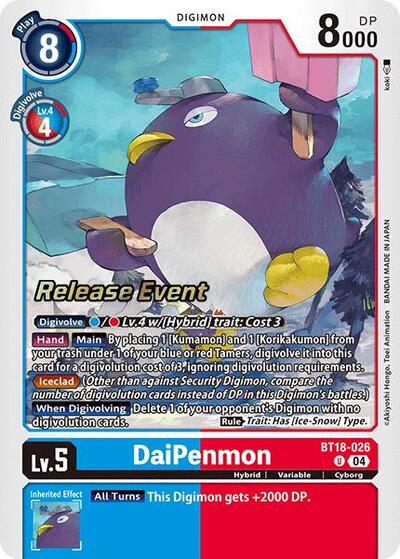 DaiPenmon (Release Special Booster 2.0 Pre-Release Cards) Near Mint Foil