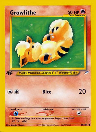 Growlithe (Neo Destiny) Light Play Unlimited