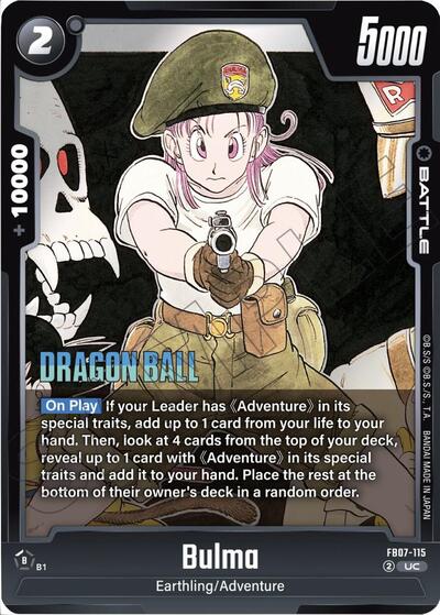 Bulma FB07-115 (Manga Booster 02) Near Mint Holofoil