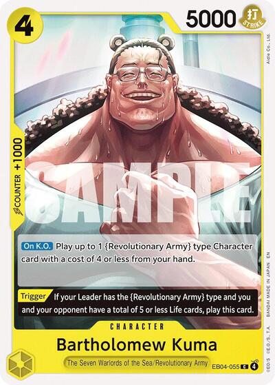 Bartholomew Kuma (EB04 - 055) (Adventure on Kami's Island) Near Mint - Nick Nack's Full Frontal Attack