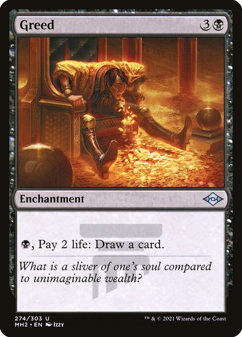 Greed (Foil Etched) (Modern Horizons 2) Near Mint Foil - Nick Nack's Full Frontal Attack