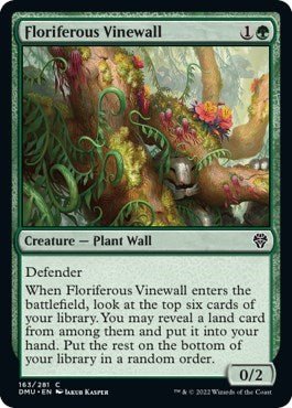 Floriferous Vinewall (Dominaria United) Near Mint Foil - Nick Nack's Full Frontal Attack