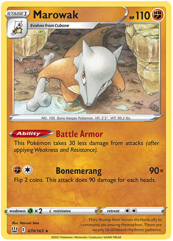 Marowak (070/163) [Épée et bouclier : styles de combat] 