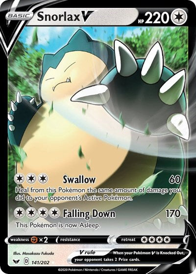 Snorlax V (SWSH01: Sword & Shield Base Set) Near Mint Holofoil