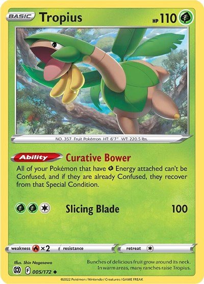 Tropius (SWSH09: Brilliant Stars) Near Mint - Nick Nack's Full Frontal Attack