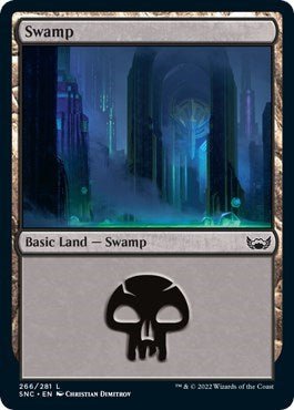 Swamp (266) (Streets of New Capenna) Near Mint - Nick Nack's Full Frontal Attack