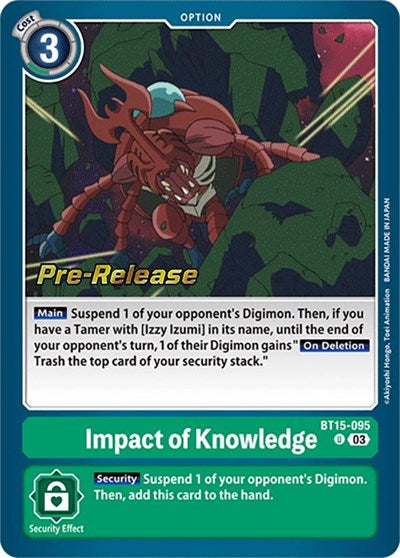 Impact of Knowledge (Exceed Apocalypse Pre-Release Cards) Near Mint Foil