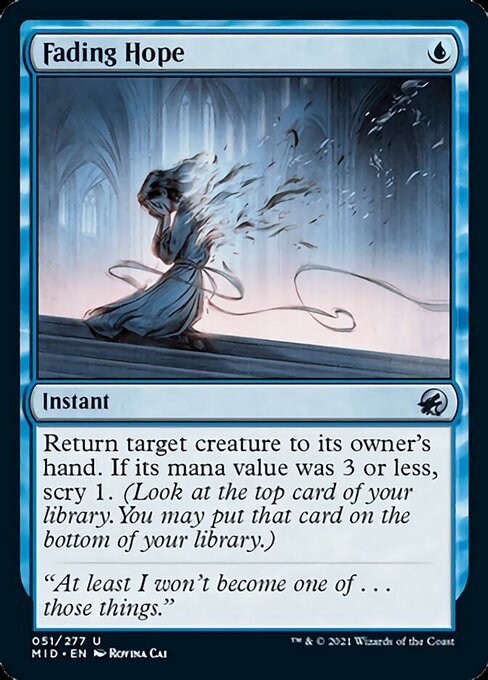 Fading Hope (Innistrad: Midnight Hunt) Near Mint - Nick Nack's Full Frontal Attack