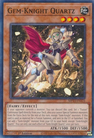 Gem-Knight Quartz (25th Anniversary Tin: Dueling Heroes Mega Pack) Light Play 1st Edition