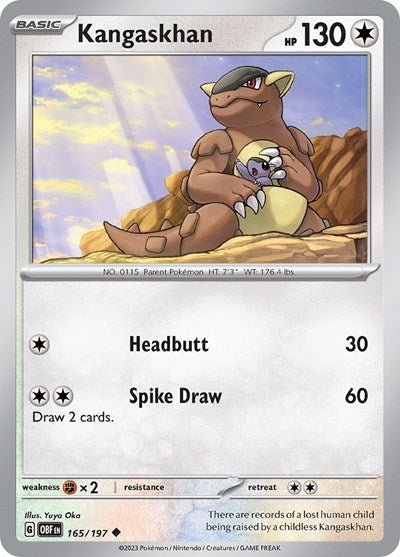 Kangaskhan (Scarlet and Violet: Obsidian Flames) Near Mint - Nick Nack's Full Frontal Attack